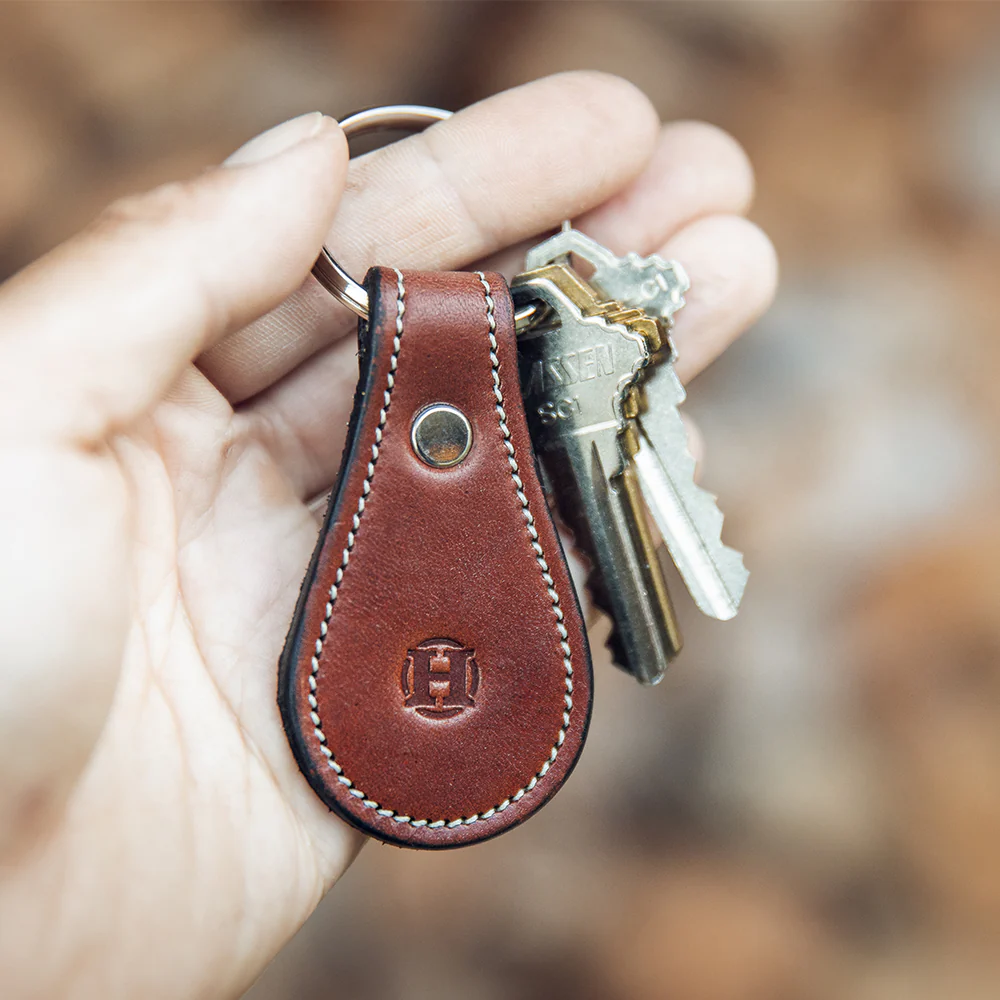 Bell-Shaped Leather Keychain - Image 3