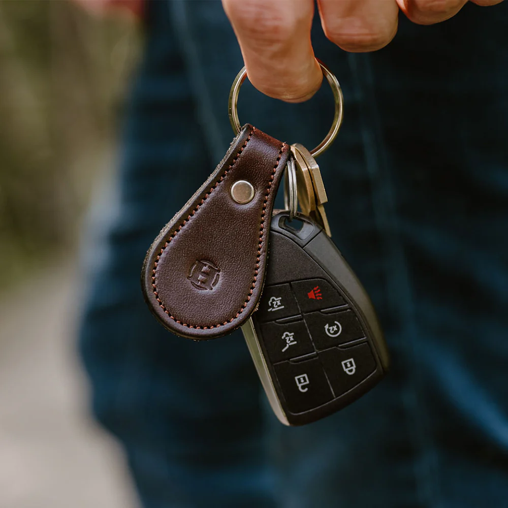 Bell-Shaped Leather Keychain - Image 4
