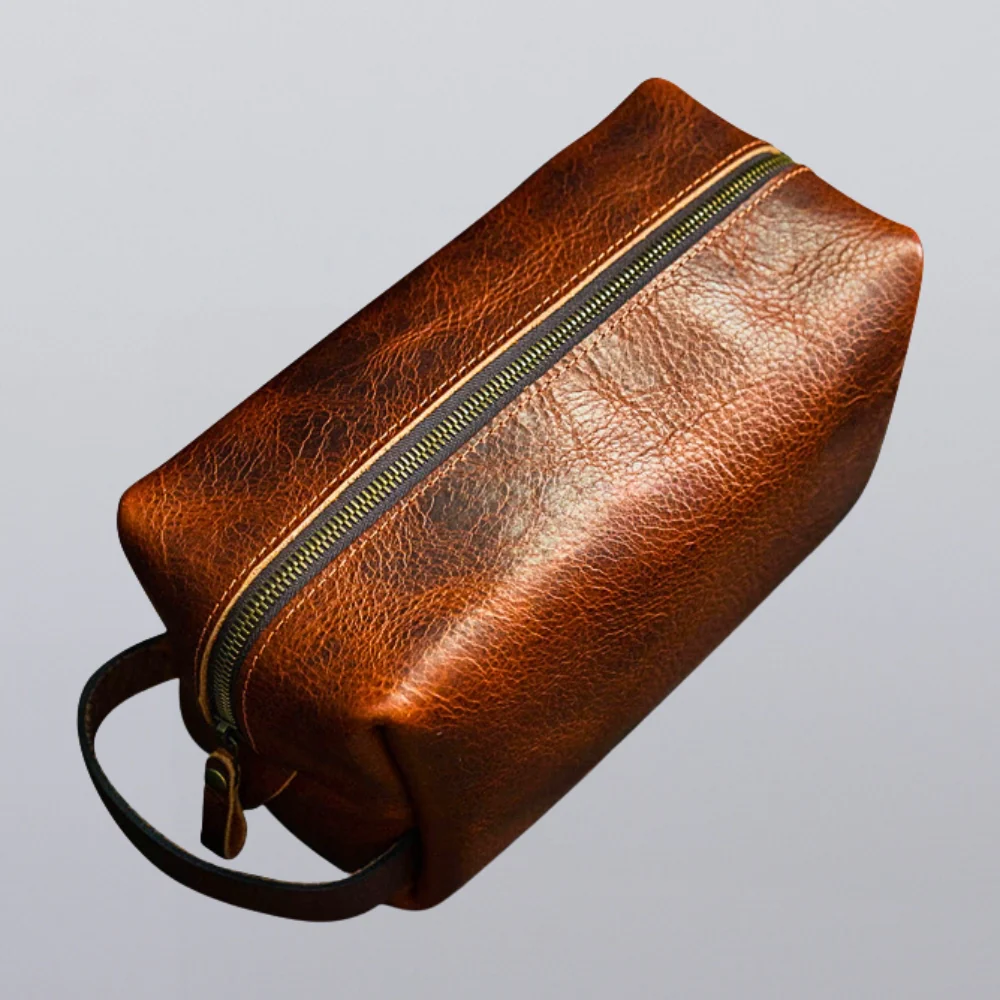 Bison Leather Dopp Bag - Image 6