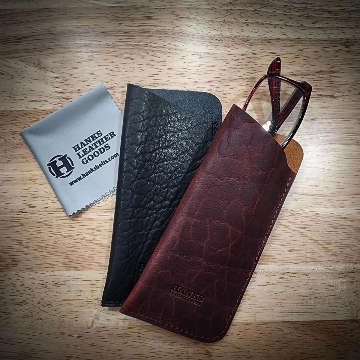 Bison Leather Eyeglass Case - Image 3