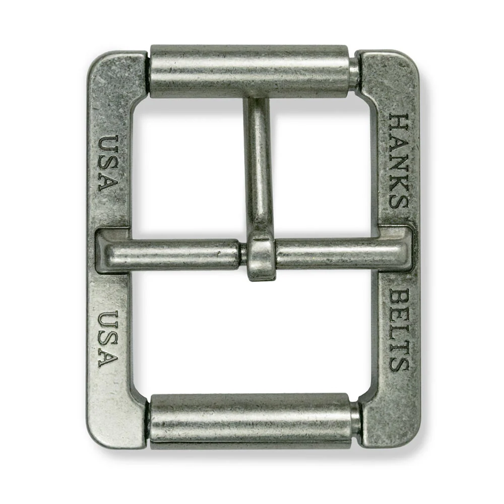 1.5" Dull Nickel #6 Double Roller Buckle - Image 2