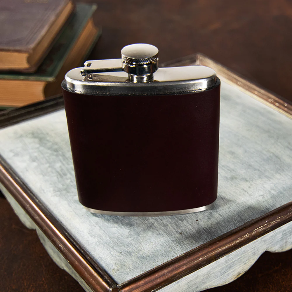 Leather Covered Flask - Image 6